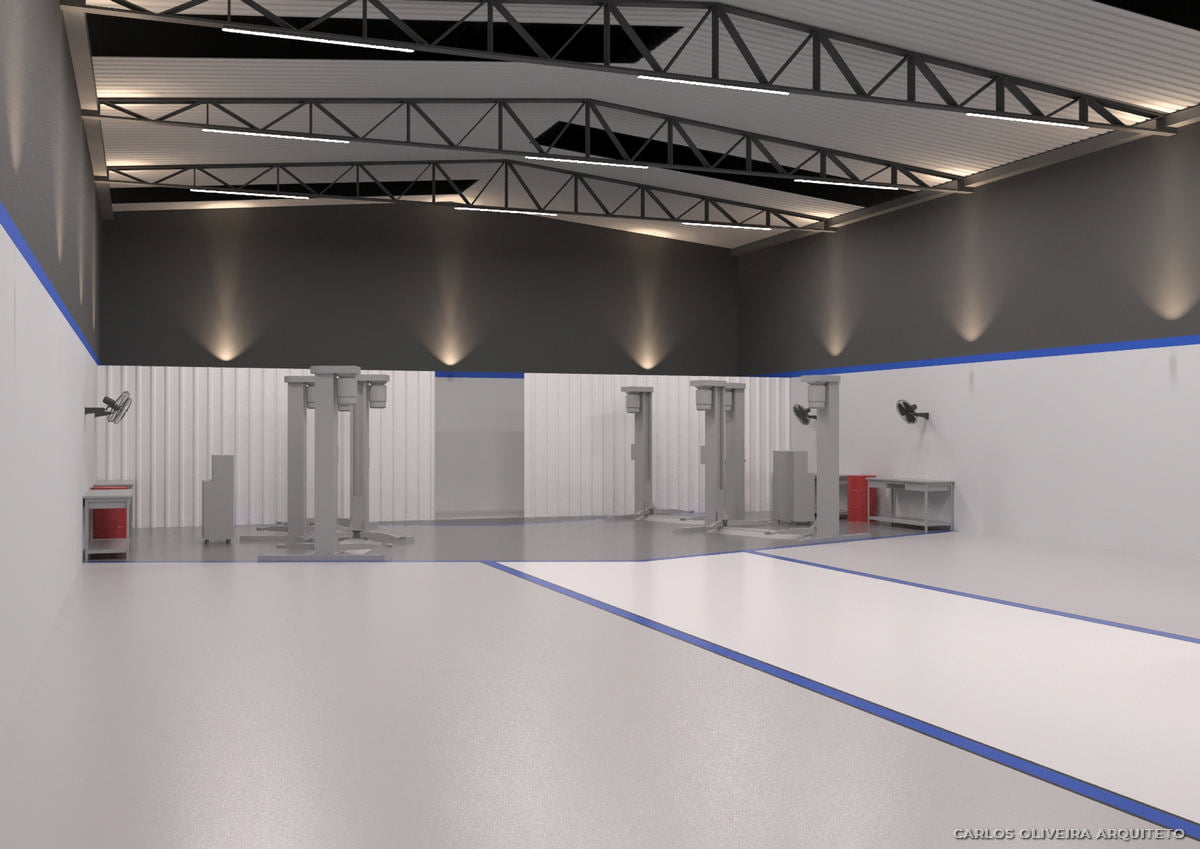 GRAGEM OFICINA AUTOMOTIVA DECORAÇÃO E ILUMINAÇÃO