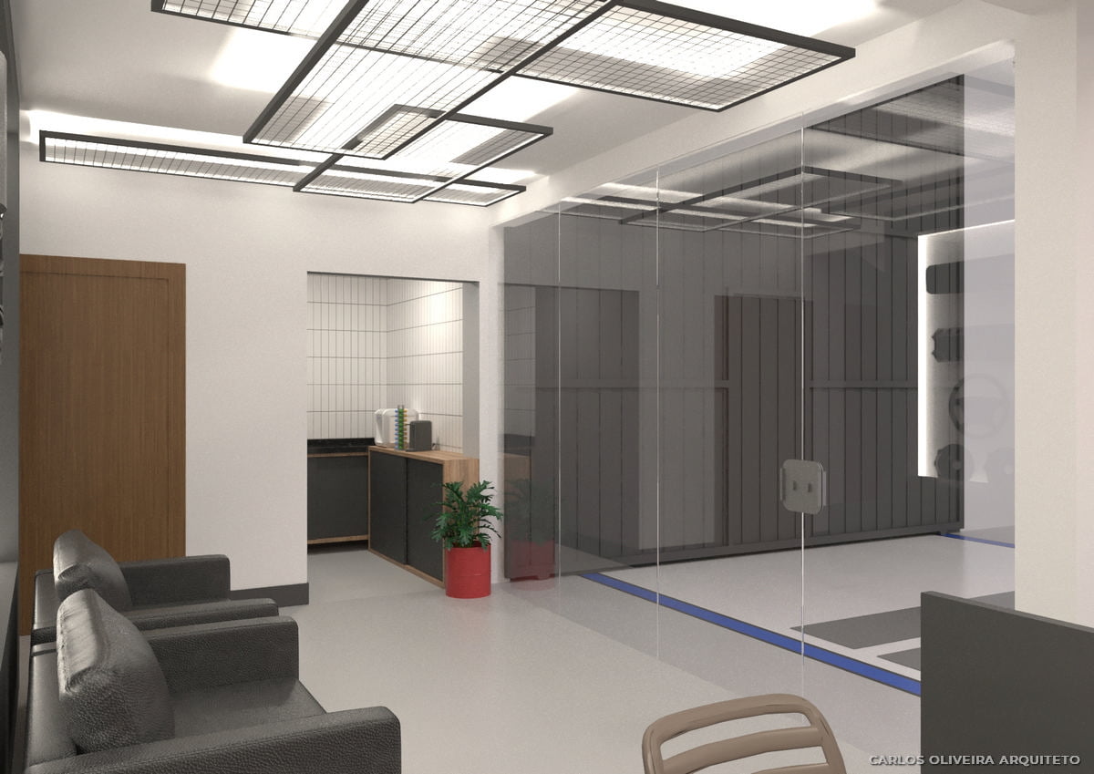RECEPÇÃO OFICINA MECÂNICA PROJETO ARQUITETURA