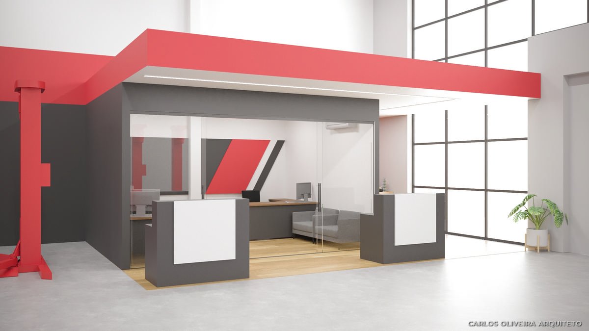 RECEPÇÃO PARA BORRACHARIA PROJETO DE ARQUITETURA EM LONDRINA