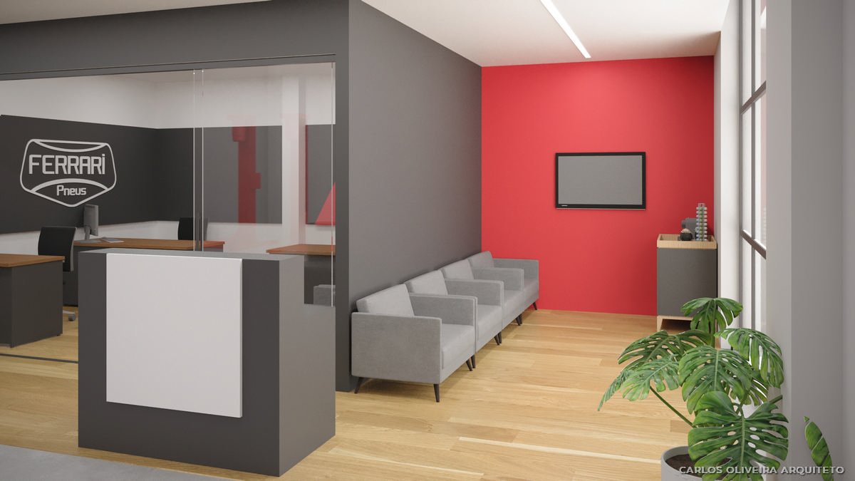 SALA DE ESPERA BORRACHARIA PROJETO DE INTERIORES