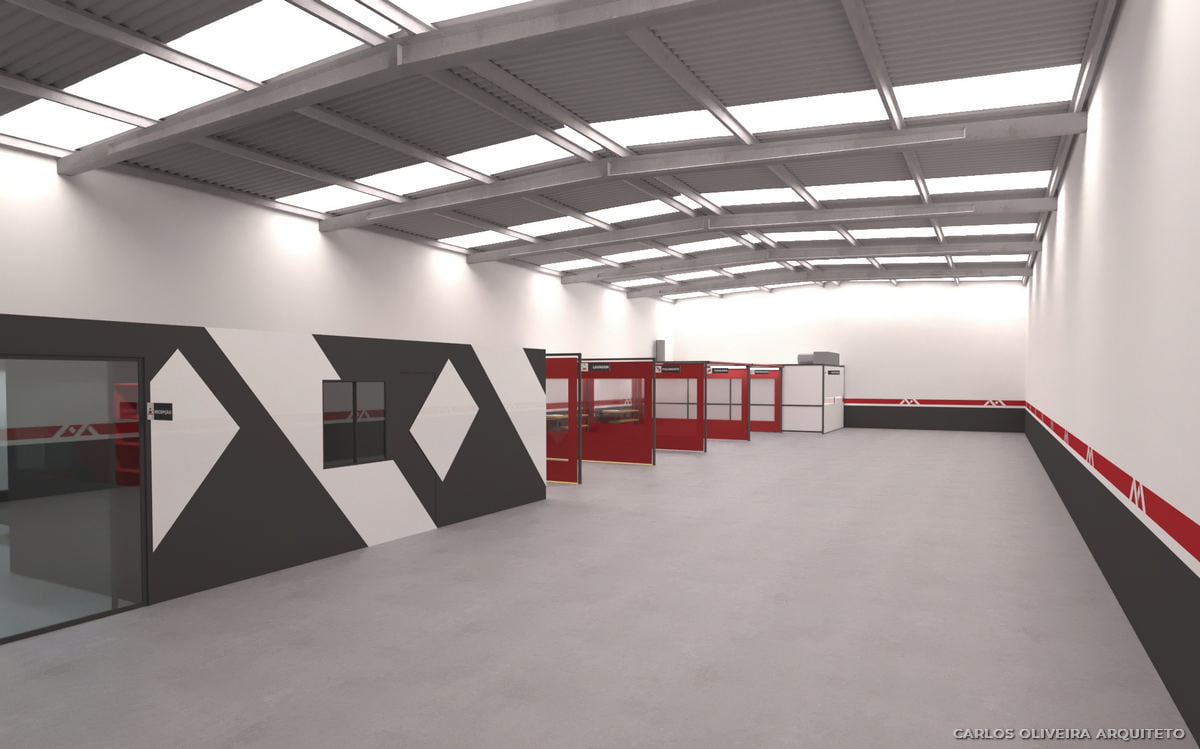 visão geral barracão estética automotiva