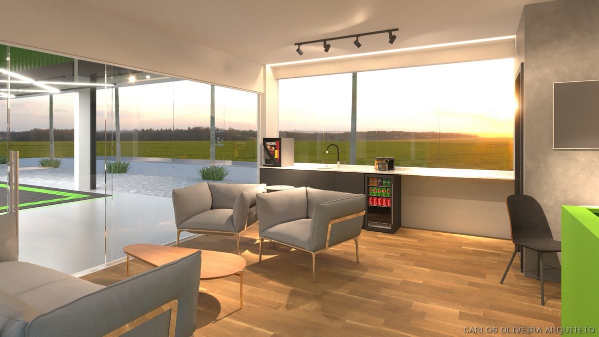 FECEPÇÃO OFICINA AUTOMOTIVA DECORAÇÃO