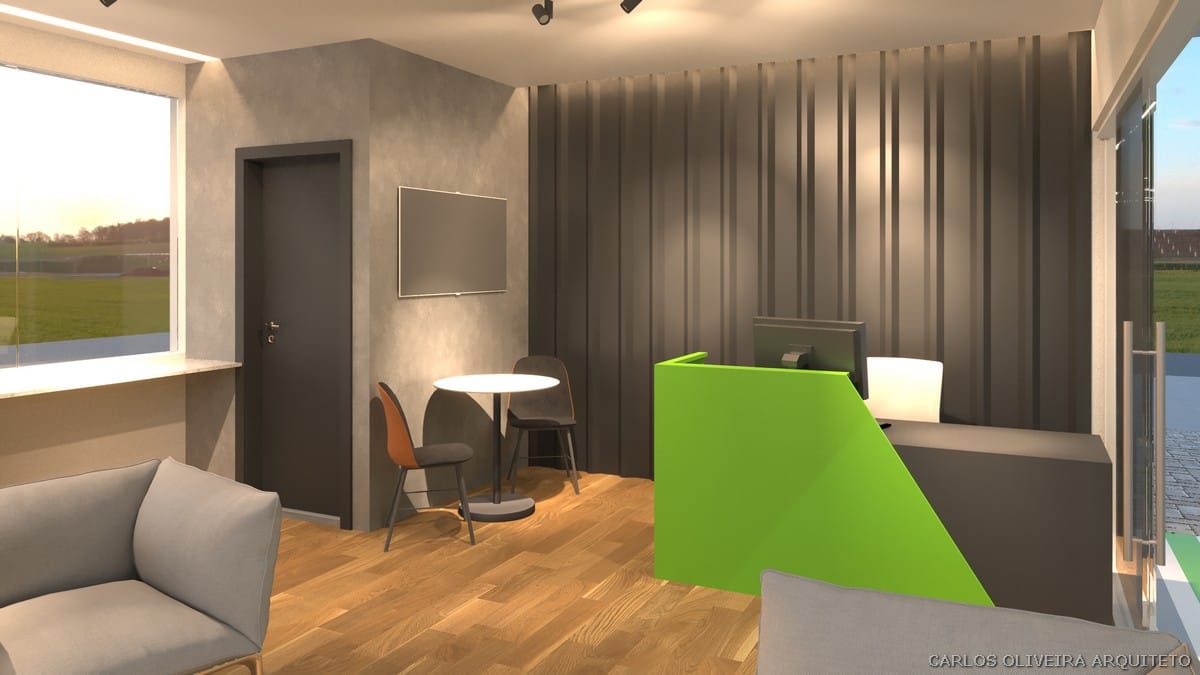 INTERIORES OFICINA AUTOMOTIVA RECEPÇÃO