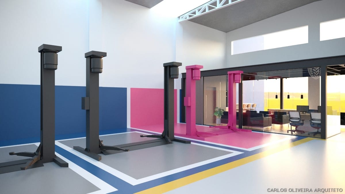 area de trabalho oficina automotiva