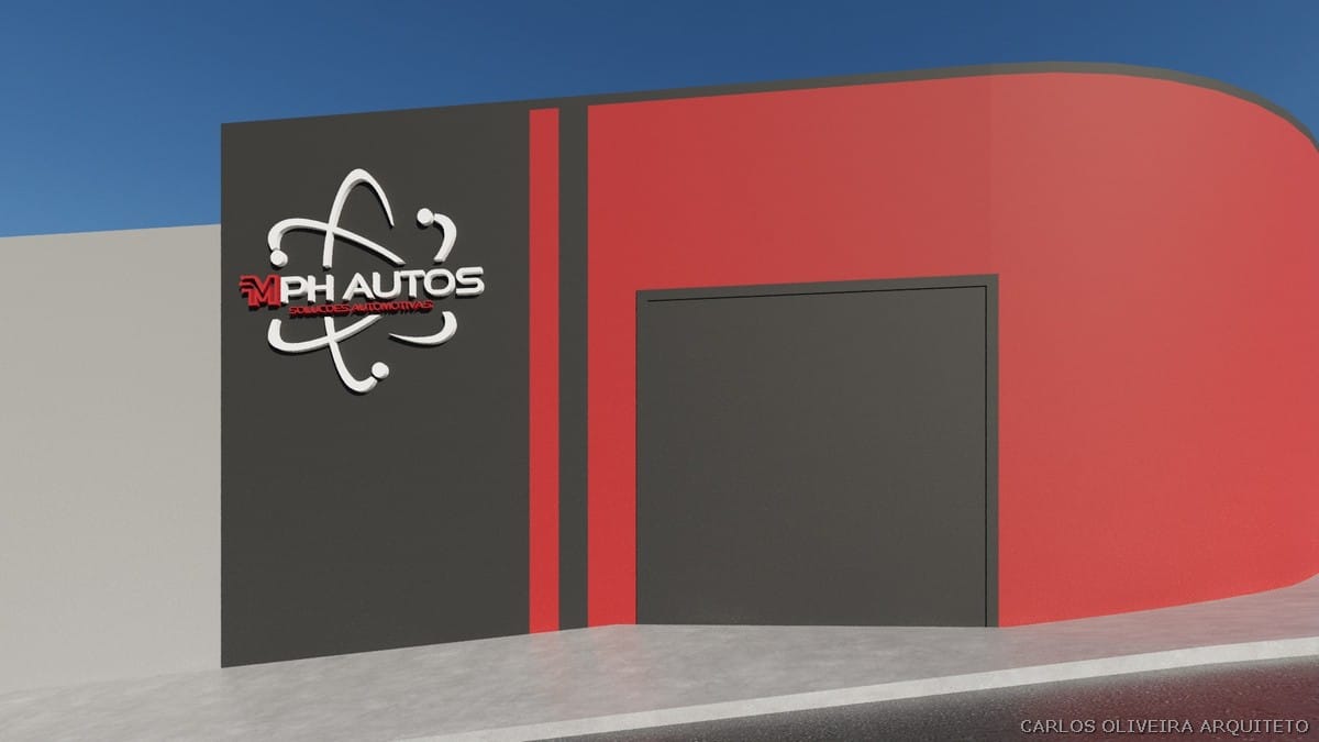 fachada baixo custo oficina automotiva
