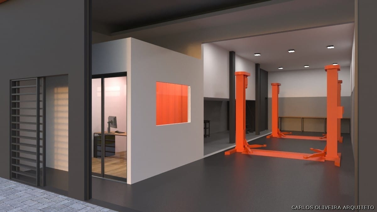 oficina mecânica automotiva moderna