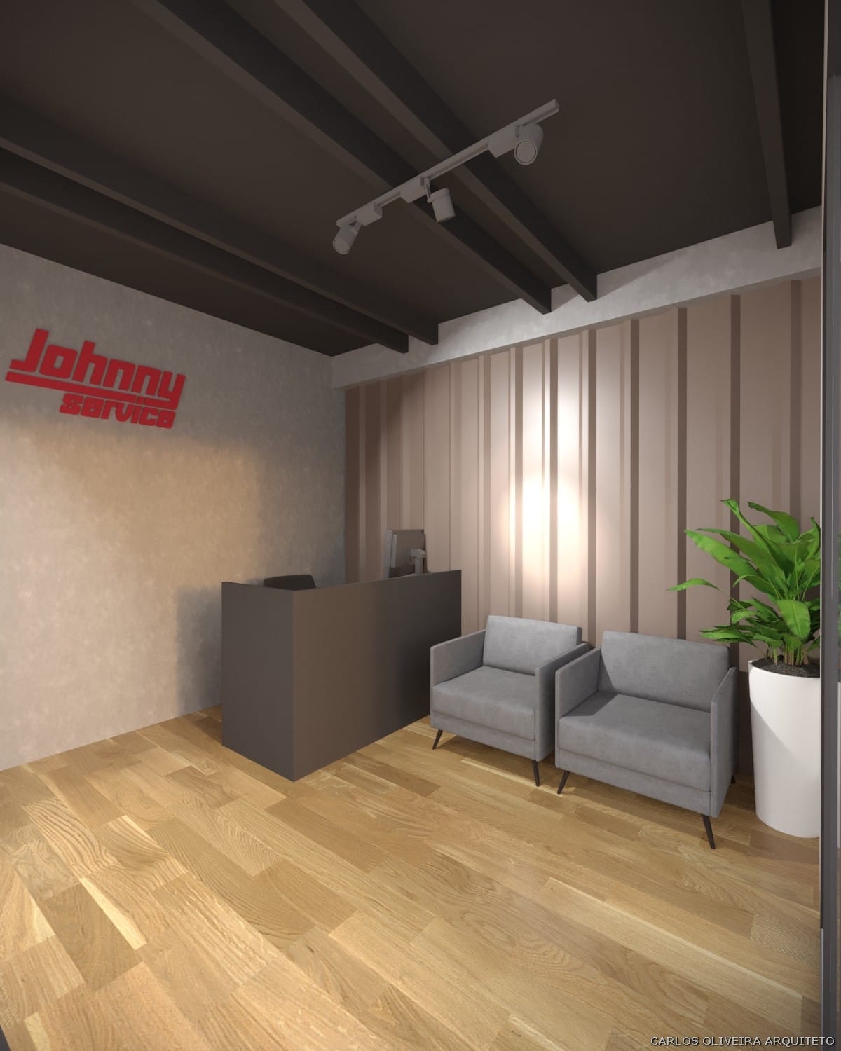 recepção oficina automotiva concreto