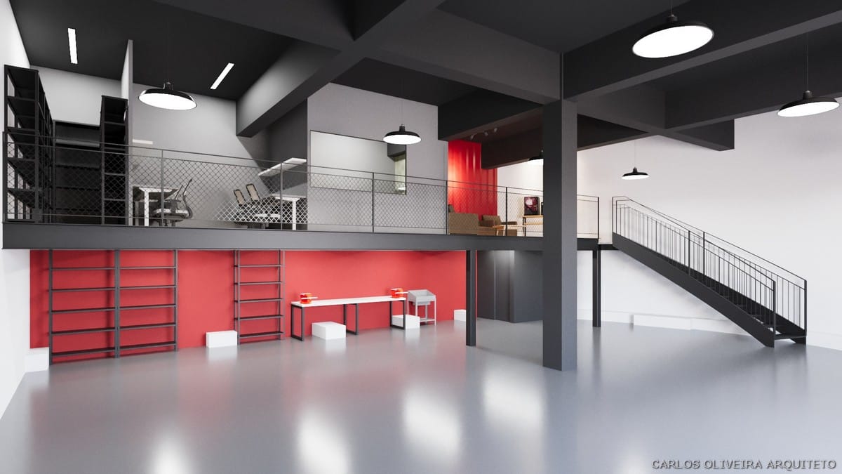 vista geral oficina automotiva